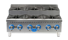 36 Inch Gas Hotplate Countertop with 6 Burners 180000 BTU