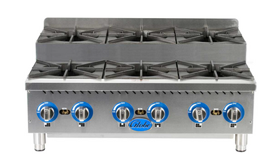 36 Inch Gas Hotplate Countertop with 6 Burners 180000 BTU